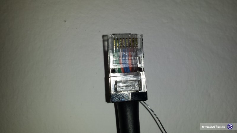Kűltéri CAT5 FTP kábel szakszerű szerelése